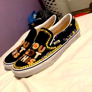 Vans size 9 only worn twice customized by me